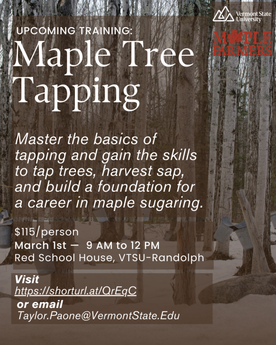 Maple Tree tapping informational flyer